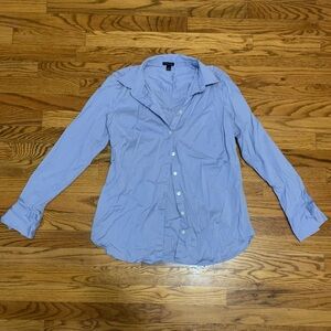 Ann Taylor Blue Casual Button Down Shirt